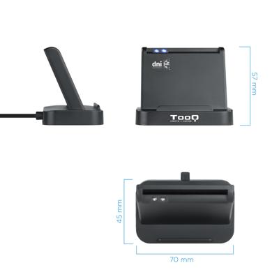 Intelligente Kaartlezer TooQ DNIe VISION USB 2.0 Zwart
