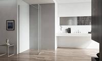 Saqu Modulo inloopdouche met zijwand incl. antikalk 80x30x210cm chroom - thumbnail