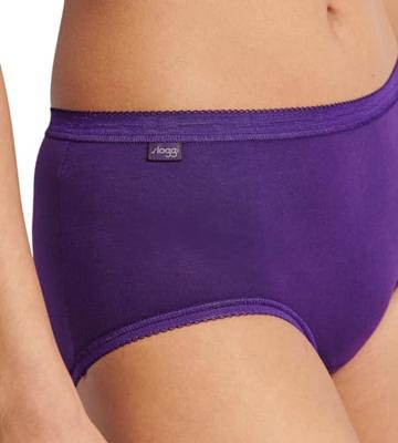 4-pack dames Basic Midi slips - Purple Summer - Katoenen dames heup onderbroeken
