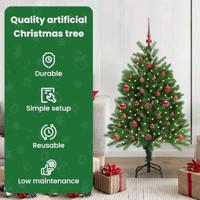 VidaXL Kerstboom met 150 led met standaard groen 120 cm pe - thumbnail
