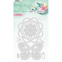 Studio Light • blooming butterfly snijmallen shaker labels - thumbnail