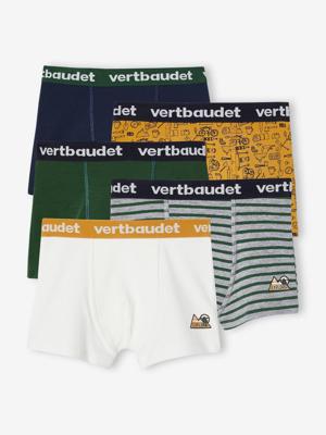 Set met 5 stretch boxers voor jongens ecru Set met 5 stretch boxers voor jongens ecru