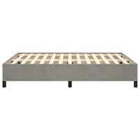 Bedframe zonder matras 140x190 cm fluweel lichtgrijs - thumbnail