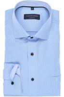 Casa Moda Heren Overhemd Lichtblauw Oxford Zwarte Knopen Comfort Fit - thumbnail