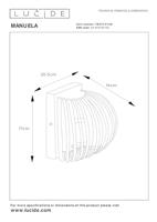 Lucide MANUELA - Wandlamp - 1xE14 - Zwart - thumbnail