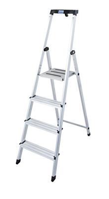 Vrijstaande ladder SAFETY 4 stappen KRAUSE