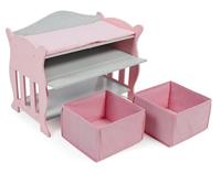 Poppencommode met opbergruimte - Puntos Grijs - thumbnail