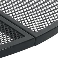 Terrastafel rond 110x72,5 cm gepoedercoat staal antracietkleur - thumbnail