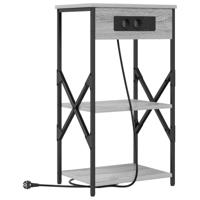 Nachtkastje met plank Grijs Sonoma 41 x 31 x 76 cm Bewerkt hout - thumbnail