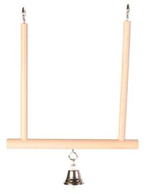 TRIXIE TRAPEZESCHOMMEL MET BEL HOUT 12X13 CM 4 ST