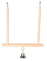 TRIXIE TRAPEZESCHOMMEL MET BEL HOUT 12X13 CM 4 ST - thumbnail