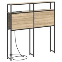 Opberghoofdbord met plank Sonoma eiken 80 cm Bewerkt hout - thumbnail