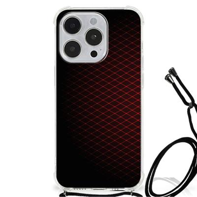 iPhone 14 Pro Max Doorzichtige Silicone Hoesje Geruit Rood iPhone 14 Pro Max Doorzichtige Silicone Hoesje Geruit Rood