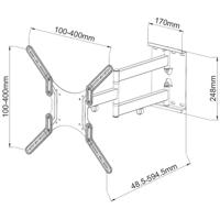 Techly ICA-PLB 136M tv-bevestiging 139,7 cm (55") Zwart - thumbnail