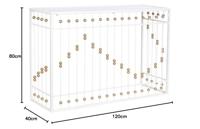 Wandtafel Home ESPRIT Wit Gouden Spiegel 120 x 40 x 80 cm - thumbnail