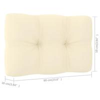 Tuinstoelen 2 st met crème kussens geïmpregneerd grenenhout - thumbnail