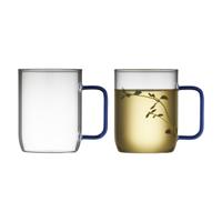 Lyngby - Torino - Theeglas S/2 0,40l Blauw - thumbnail