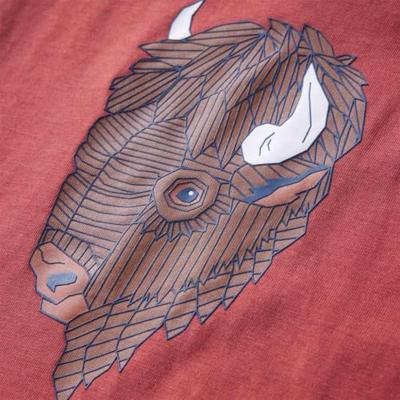 Kindershirt met lange mouwen runderprint 104 roodbruin