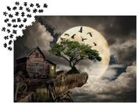 A Log Cabin on a Cliff Puzzel 1000 Stukjes - thumbnail