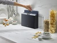 Joseph Joseph Folio Snijplankset - Set van 4 - Zwart / Blauwtinten - thumbnail