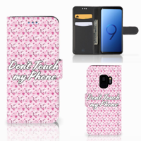 Samsung Galaxy S9 Portemonnee Hoesje Flowers Pink DTMP - thumbnail