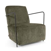 Kave Home Fauteuil 'Gamer' Chenille, kleur Donkergroen - thumbnail