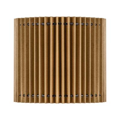 Papieren Gevouwen Lampenkap - Cilindrisch - Brown - ø20 x 17 cm - E27 fitting - Voor Wandlampen en Tafellampen - Ontworpen voor woonkamer en eetkamer