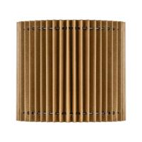 Papieren Gevouwen Lampenkap - Cilindrisch - Brown - ø20 x 17 cm - E27 fitting - Voor Wandlampen en Tafellampen - Ontworpen voor woonkamer en eetkamer - thumbnail