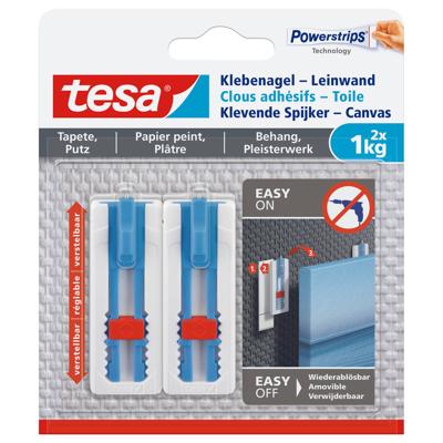 Klevende spijker tesa canvas behang 1kg wit