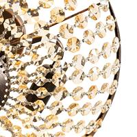 QAZQA Klassieke plafondlamp brons en kristal 3-lichts - Mondrian - thumbnail