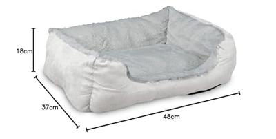 Beeztees Ligbed baboo grijs 48x37x18cm