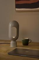 Lucide BARRIS - Tafellamp - 1xE27 - Taupe - thumbnail