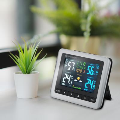 Bresser weerstation MeteoTemp WTM 16,5 x 13 cm wit 4-delig