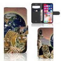 Apple iPhone X | Xs | Telefoonhoesje | Met pasjeshouder | Roofdieren - thumbnail