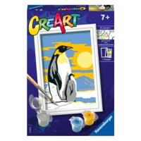 Ravensburger creart schilderen op nummer - pinguïn familie - thumbnail