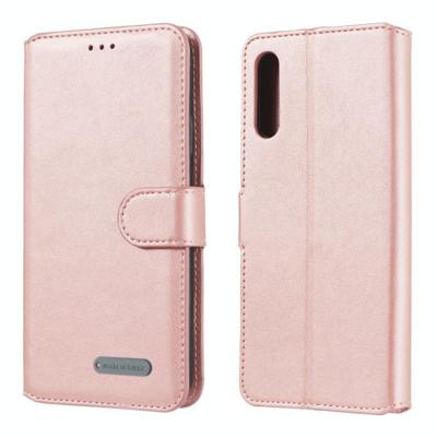 Voor Galaxy A70 effen kleur Buckle horizontale Flip lederen draagtas met portemonnee & houder & kaartsleuven (Rose goud) Voor Galaxy A70 effen kleur Buckle horizontale Flip lederen draagtas met portemonnee & houder & kaartsleuven (Rose goud)