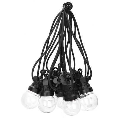 LED Lichtsnoer Warm Wit 3000K 6W - 8m - 10 LED's - IP44 Waterdicht - Zwart