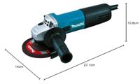 Makita 9558HNRG Haakse slijper 125 mm 840 W - thumbnail