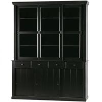 WOOOD Vitrinekast 'Lagos', kleur Zwart - thumbnail