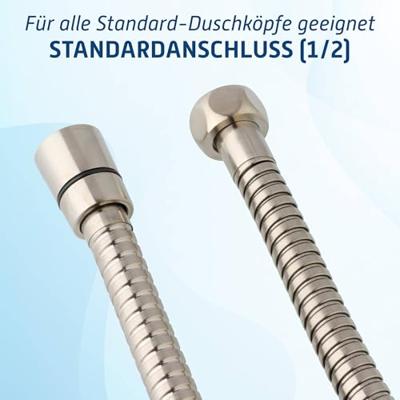 Ben doucheslang metaal 175cm RVS-look Ben doucheslang metaal 175cm RVS-look