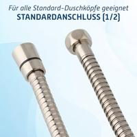 Ben doucheslang metaal 125cm RVS-look - thumbnail