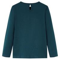 Kindershirt met lange mouwen konijnenprint 104 donkergroen - thumbnail