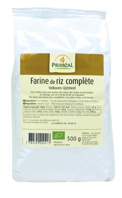 Primeal Volkoren bruine rijstmeel bio 500 Gram Primeal Volkoren bruine rijstmeel bio 500 Gram