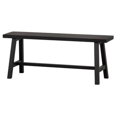 WOOOD Eetkamerbank 'Imme' Grenenhout 110cm, kleur Zwart