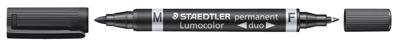 Staedtler Lumocolor duo 348 348-9 Permanent marker Zwart Watervast: Ja Staedtler Lumocolor duo 348 348-9 Permanent marker Zwart Watervast: Ja