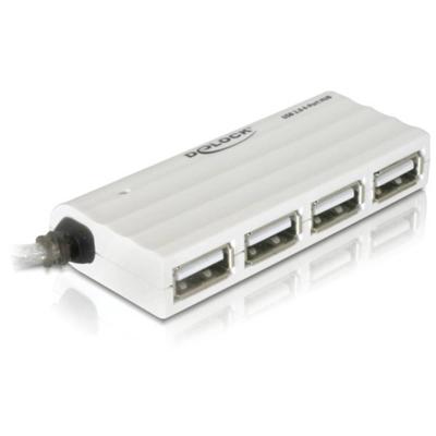 Delock 87445 87445 USB-hub 4 poorten USB-A USB 2.0 480 MBit/s Wit