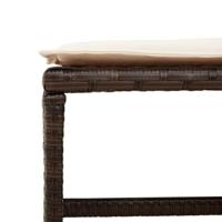 17-delige Tuinset met kussens poly rattan bruin - thumbnail