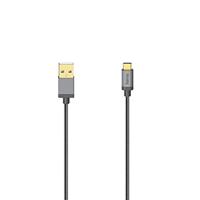 Hama USB-C kabel, USB 2.0, 480 Mbit/s, metaal, 0,75 m - thumbnail