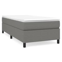 Boxspring met matras stof donkergrijs 90x190 cm - thumbnail