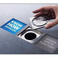 Geberit Putrooster Design voor Vloerput Douche Rond 8x8 cm RVS - thumbnail